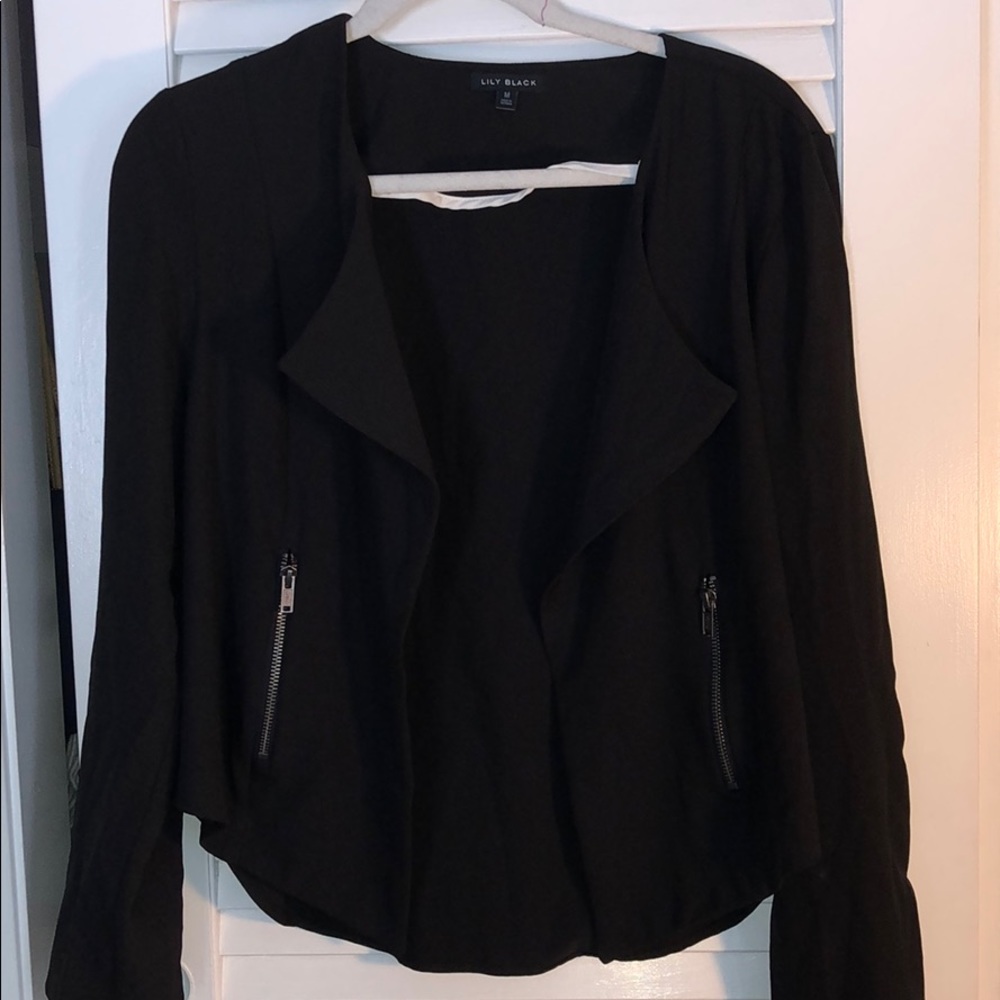 NWT black zipper blazer